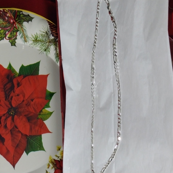 .925 24" Figaro Sterling Silver Chain ⛓️NWT - Picture 6 of 8
